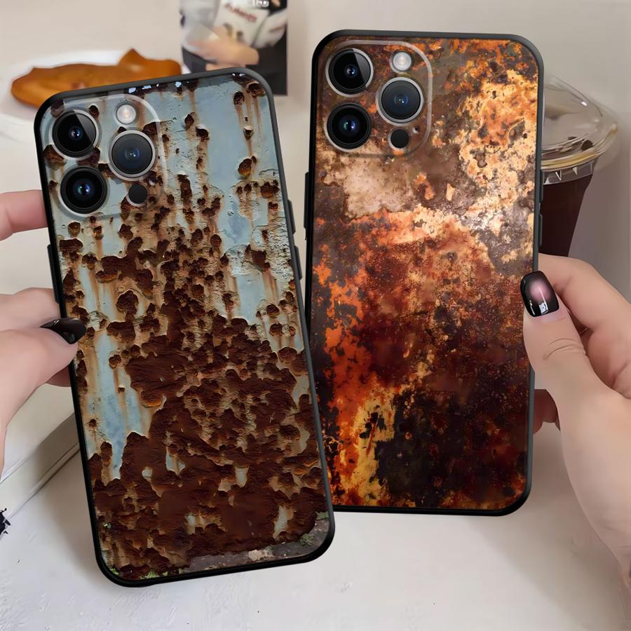 Phone Cases Designer - Custodia dal design retrò ruggine per