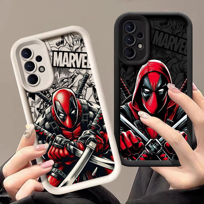 Phone Cases A14 Samsung - Cover in Silicone Morbido Deadpool Spadaccino