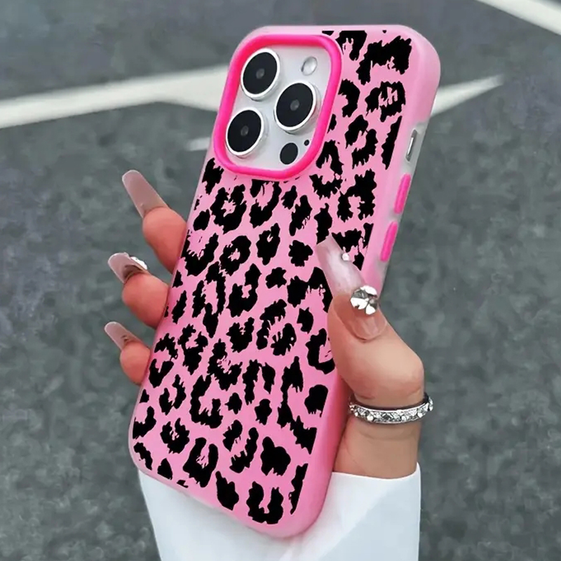 Phone Cases Leopard Print - Custodia per telefono color gelatina con