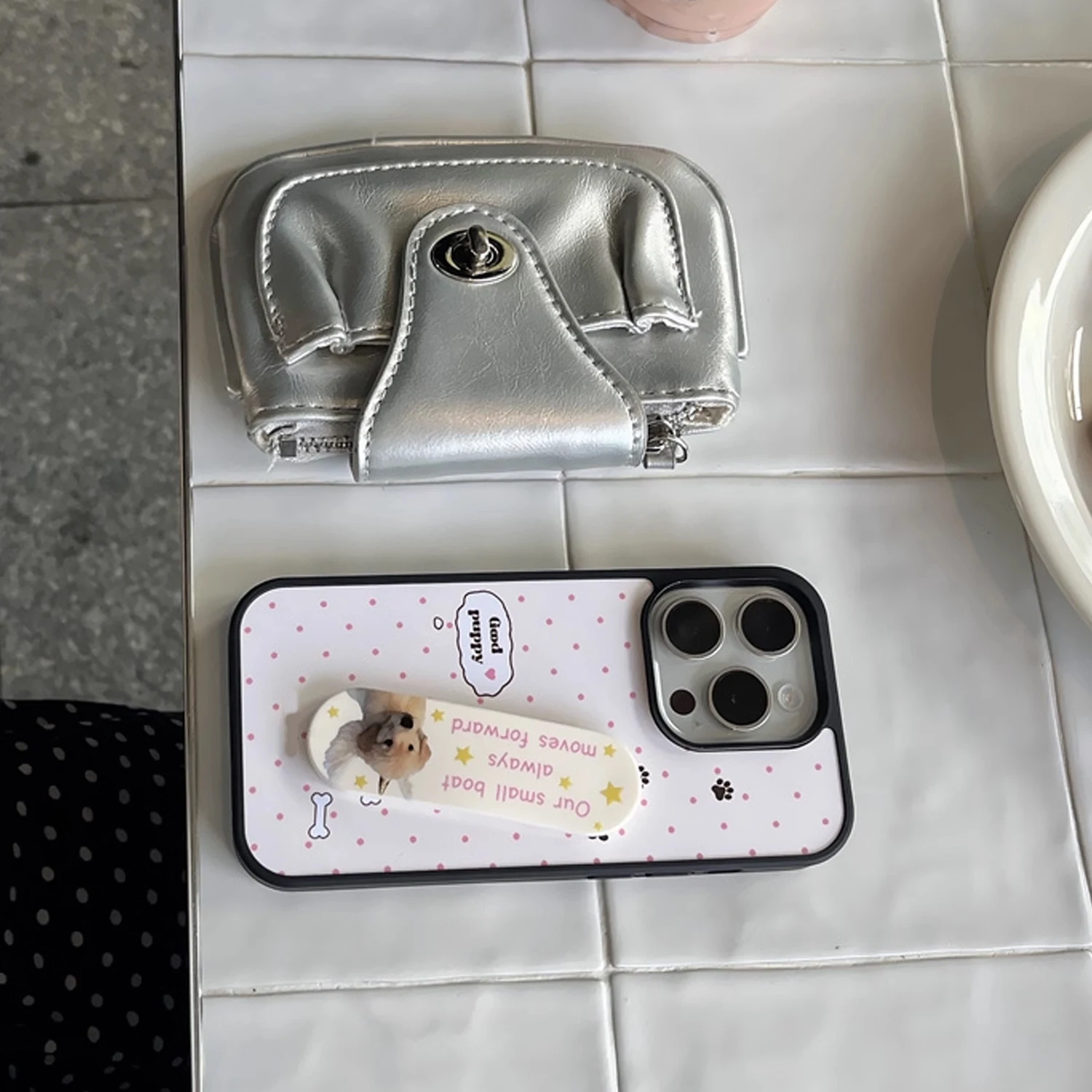 INS Pink Wave Point Good Puppy - Phone Cases With Stand recensione e prezzo