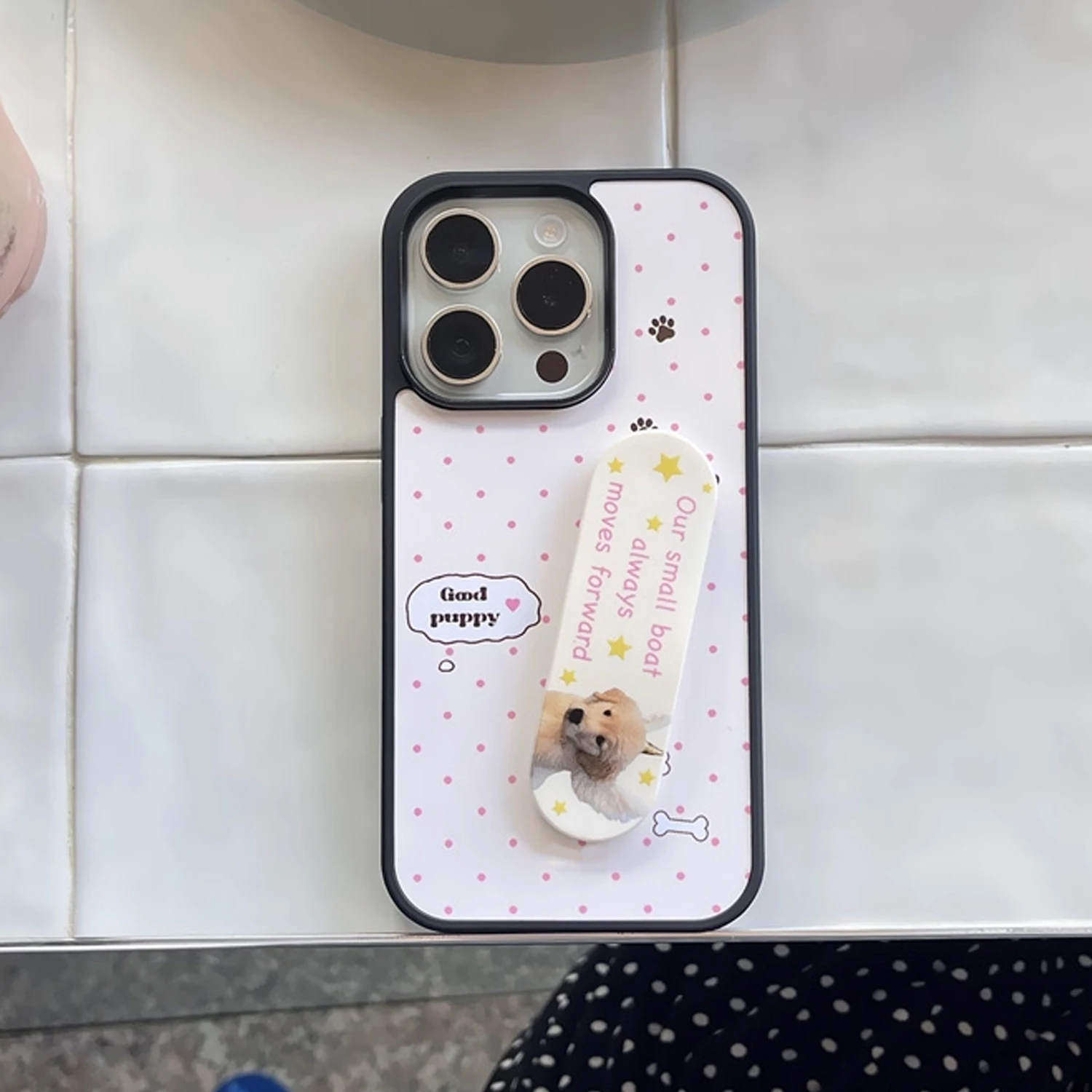 INS Pink Wave Point Good Puppy - Phone Cases With Stand recensione e prezzo
